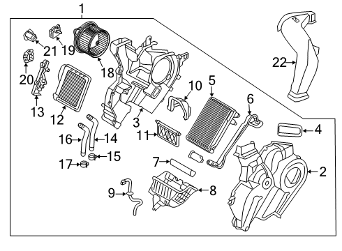 2020 Kia Telluride Auxiliary Heater & A/C Pad U Diagram for 97926S9000