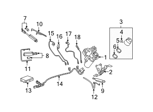 2008 Chevrolet Corvette Motor & Components Hydraulic Lifters Diagram for 89023775