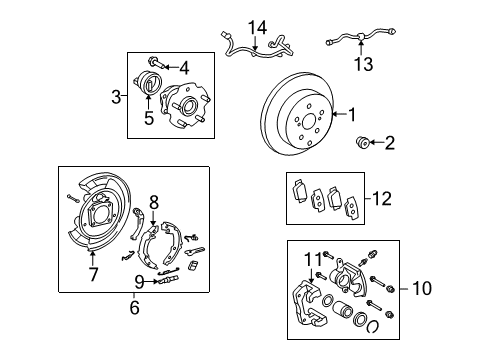 2009 Toyota Matrix Anti-Lock Brakes Actuator Assembly Diagram for 44050-02320