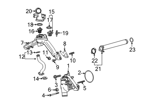 2021 GMC Sierra 3500 HD Powertrain Control Tank Strap Bolt Diagram for 11562133