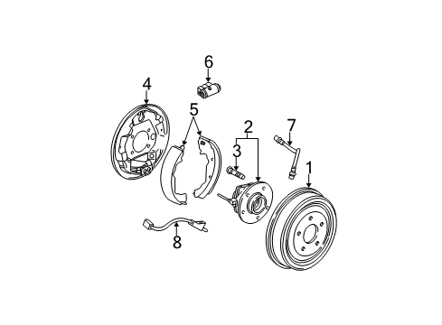 2006 Chevrolet Equinox Anti-Lock Brakes Brake Pressure Modulator Valve Assembly (W/ Electronic Brake Diagram for 15274842