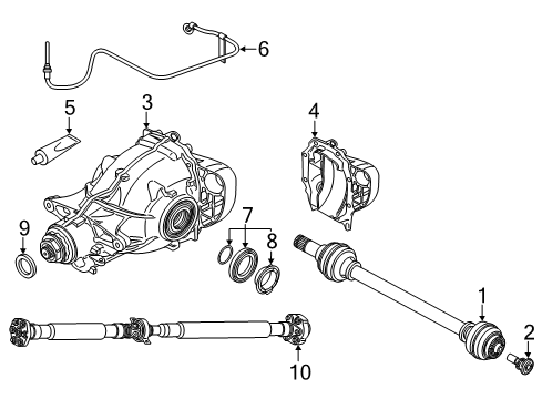 2019 BMW X7 Axle & Differential - Rear DRIVE SHAFT AUTOMATIC TRANSM Diagram for 26108487412