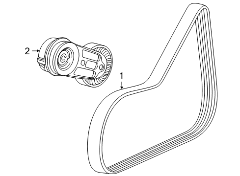 2011 Chevrolet Cruze Belts & Pulleys Serpentine Belt Diagram for 55579905