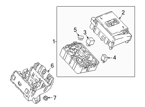 2021 GMC Acadia Air Conditioner Fuse & Relay Box Diagram for 84951827