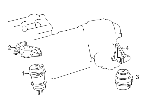 2019 Lexus IS350 Engine & Trans Mounting Bracket, Engine Mount Diagram for 12315-31180