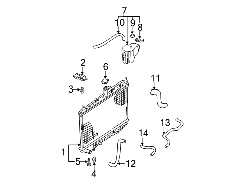 2008 Nissan Maxima Radiator & Components Hose-Auto Transmission Oil Cooler Diagram for 21632-ZK30A