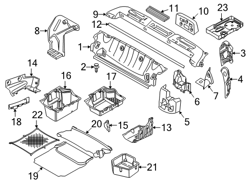2011 BMW M3 Interior Trim - Rear Body Battery Tray Diagram for 51717188481
