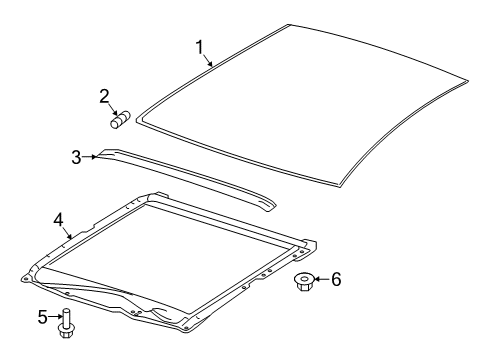 2019 Infiniti QX30 Sunroof Spacer Diagram for 90356-5F500