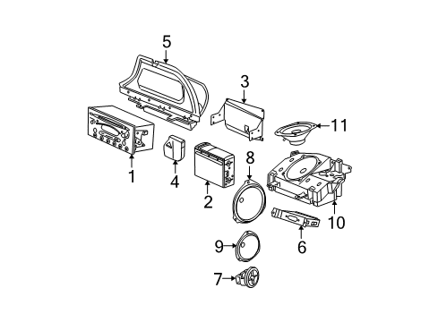 2002 Saturn L200 Sound System AM/FM CD Diagram for 21024685