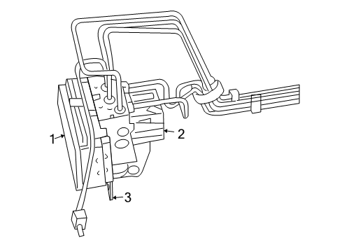2008 Jeep Patriot ABS Components Anti-Lock Brake System Module Diagram for 5191006AE