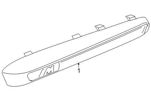 2013 BMW X5 Side Repeater Lamps M Trim Element/Side Turn Indicator, Right Diagram for 51657218422