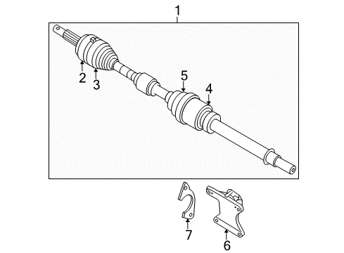 2017 Nissan Rogue Drive Axles - Front Dust Boot Kit-Repair, Outer Diagram for C9241-JE32K