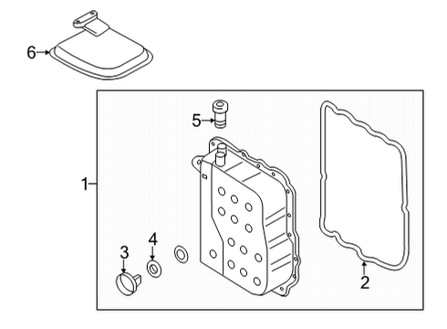 2021 Hyundai Santa Fe Case & Related Parts Cover Assembly-Case Rr Diagram for 453203D900