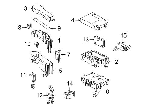 2006 Lexus SC430 Electrical Components Relay Box Cover Diagram for 82661-30450