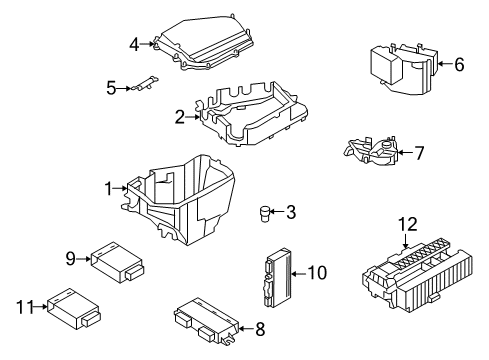 2010 BMW Z4 Electrical Components Power Distribution Box, Front Diagram for 61149154970