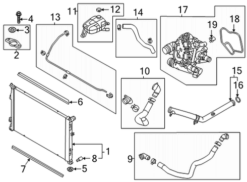 2021 Hyundai Sonata Radiator & Components Hose Diagram for 25451-L1500