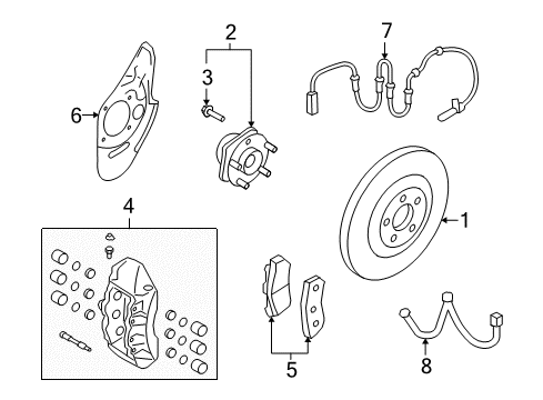 2021 Nissan GT-R Front Brakes Rotor-Disc Brake, Front Diagram for 40206-62B0A