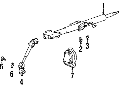 2000 Hyundai Tiburon Steering Column & Wheel, Steering Gear & Linkage Column & Shaft Assembly-Steering Diagram for 56300-27600