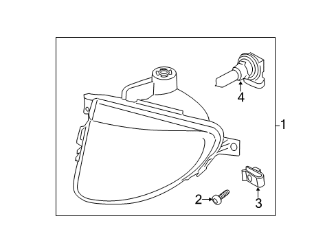 2011 BMW 550i xDrive Chassis Electrical - Fog Lamps Fog Light, Glass Lens, Left Diagram for 63177216887