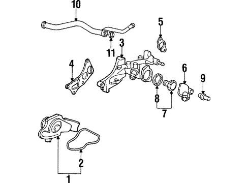 1997 Acura CL Senders Pipe, Connecting Diagram for 19505-P8A-A00