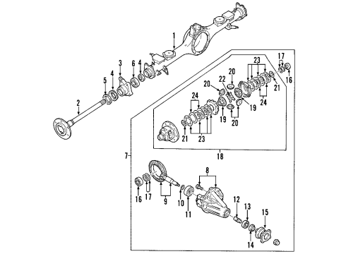 2000 Isuzu VehiCROSS Rear Axle, Differential, Propeller Shaft Yoke, Flange Propeller Shaft (1ST) Diagram for 8-97178-365-0