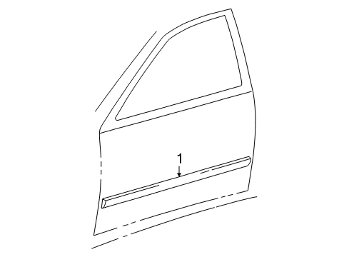 2002 Lexus IS300 Exterior Trim - Front Door Moulding, Front Door, Outside RH Diagram for 75731-53020-A1