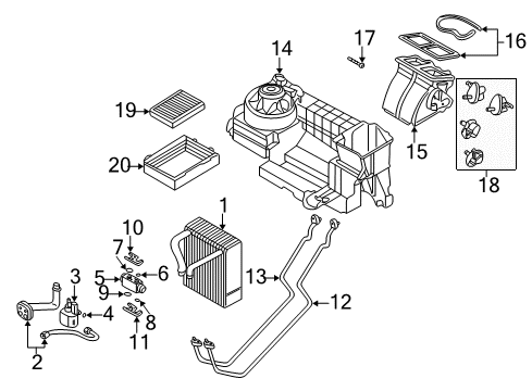 2006 BMW 750Li Air Conditioner Actuator Air Recycling Flap Diagram for 64116935073