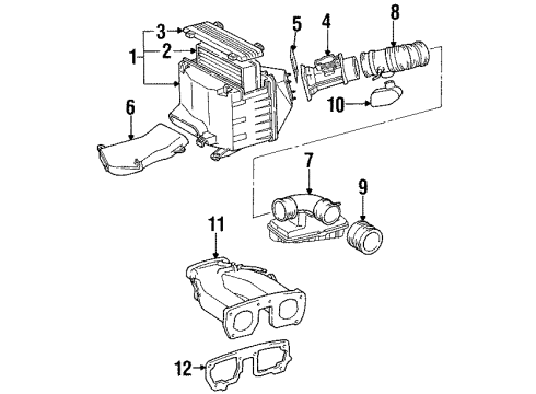 1992 Lexus SC300 Filters Hose, Air Cleaner Diagram for 17881-46080