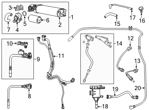 2014 Chrysler 300 Powertrain Control Hose-CANISTER To Filter Diagram for 4578654AA