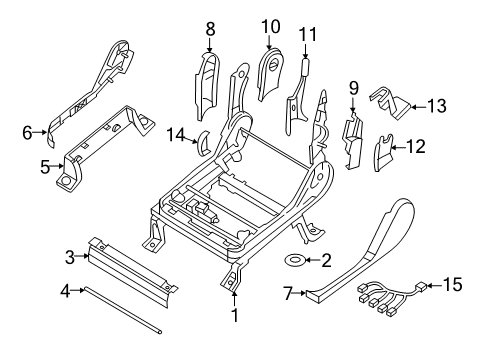 2013 Nissan Armada Power Seats Cover-Leg Outer Front, RH Diagram for 87113-9GE7D