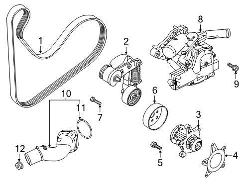 2021 Hyundai Venue Belts & Pulleys Auto TENSIONER Assembly-Drive Belt Diagram for 25280-2M000