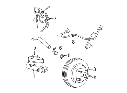 2006 Mercury Mountaineer Hydraulic System Tube Assembly Diagram for 6L2Z-9C482-BA