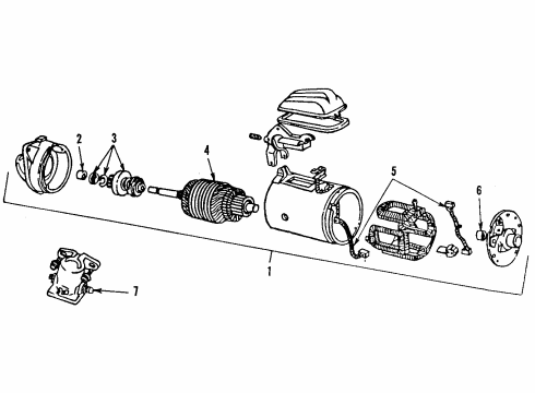 1997 Mercury Tracer Starter Starter Diagram for FOFZ-11002-ARM