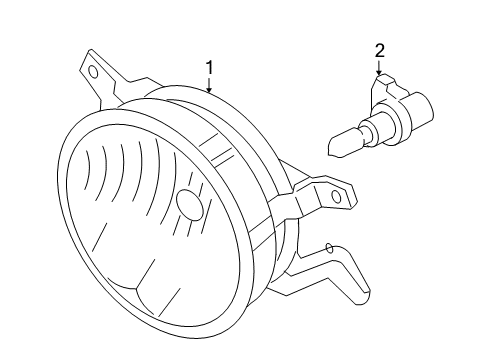 2008 Ford Mustang Fog Lamps Fog Lamp Assembly Screw Diagram for -W505974-S437
