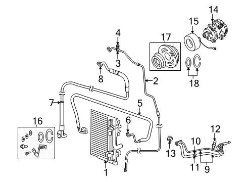 2007 Dodge Charger Air Conditioner Gasket-A/C Line Diagram for 5072141AA