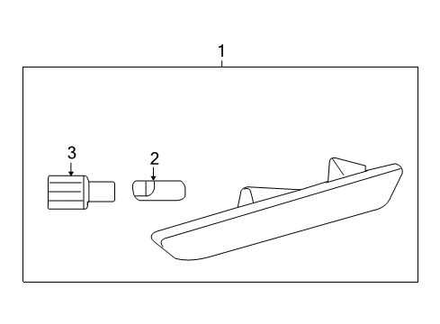 2013 Ford Mustang Bulbs Marker Lamp Assembly Diagram for AR3Z-15A201-C