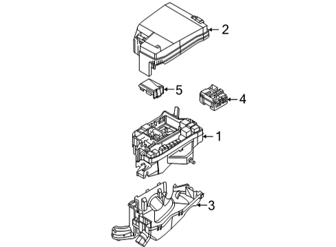 2022 Hyundai Sonata Fuse & Relay Junction Box Lower Cover Diagram for 919B5L0100