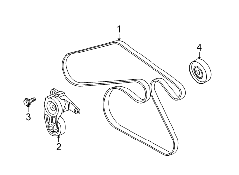 2015 Chevrolet Traverse Belts & Pulleys Serpentine Belt Diagram for 12654815