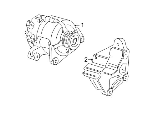 2004 Ford Escape Alternator Alternator Diagram for 4U2Z-10V346-ACRM
