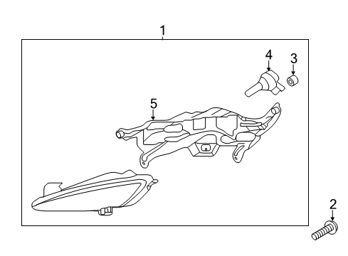 2013 Kia Optima Chassis Electrical - Fog Lamps Front Fog Lamp Assembly, Left Diagram for 922012T010