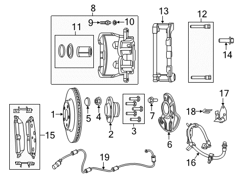 2013 Dodge Charger Front Brakes Rotor-Brake Diagram for 68368064AA