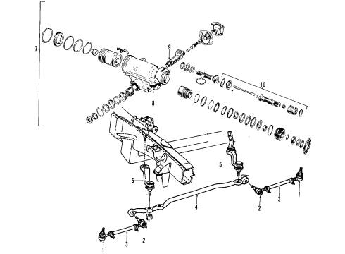 1990 Dodge Dakota Steering Column, Steering Gear & Linkage Gear-Power Steering Diagram for R2004906AB