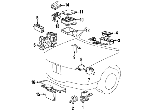 1993 BMW 525i Electrical Components Fuse Box Diagram for 61131374129