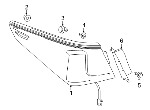 2020 Lexus ES350 Tail Lamps LENS & BODY, RR COMB Diagram for 81551-33801