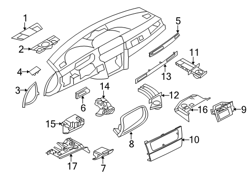 2009 BMW 328i Cluster & Switches, Instrument Panel Drink Holder Right Diagram for 51459173469