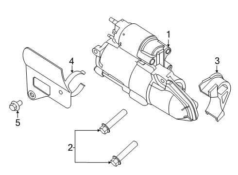 2022 Ford Police Interceptor Utility Starter Starter Diagram for L1MZ-11002-D