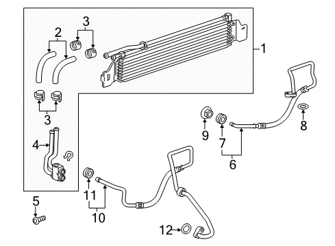 2013 Chevrolet Cruze Trans Oil Cooler Oil Cooler Diagram for 13311081