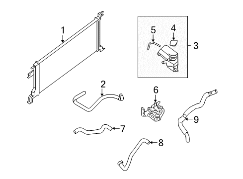 2007 Nissan Altima Inverter Cooling Components Tank Assy-Reserve Diagram for 21710-JA820