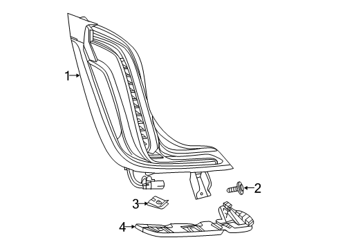 2018 Cadillac XTS Tail Lamps Tail Lamp Assembly Diagram for 84456545