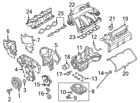 2021 Nissan Murano Powertrain Control Heated Oxygen Sensor Diagram for 226A0-9UH0B